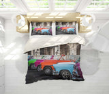 3D Vintage car Bedding Set Quilt Cover Quilt Duvet Cover ,Pillowcases Personalized  Bedding,Queen, King ,Full, Double 3 Pcs- Jess Art Decoration