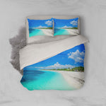 3D Summer, Beach Bedding Set Quilt Cover Quilt Duvet Cover ,Pillowcases Personalized  Bedding,Queen, King ,Full, Double 3 Pcs- Jess Art Decoration