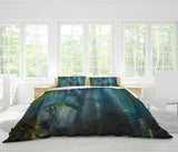 3D Mysterious forest Bedding Set Quilt Cover Quilt Duvet Cover ,Pillowcases Personalized  Bedding,Queen, King ,Full, Double 3 Pcs- Jess Art Decoration