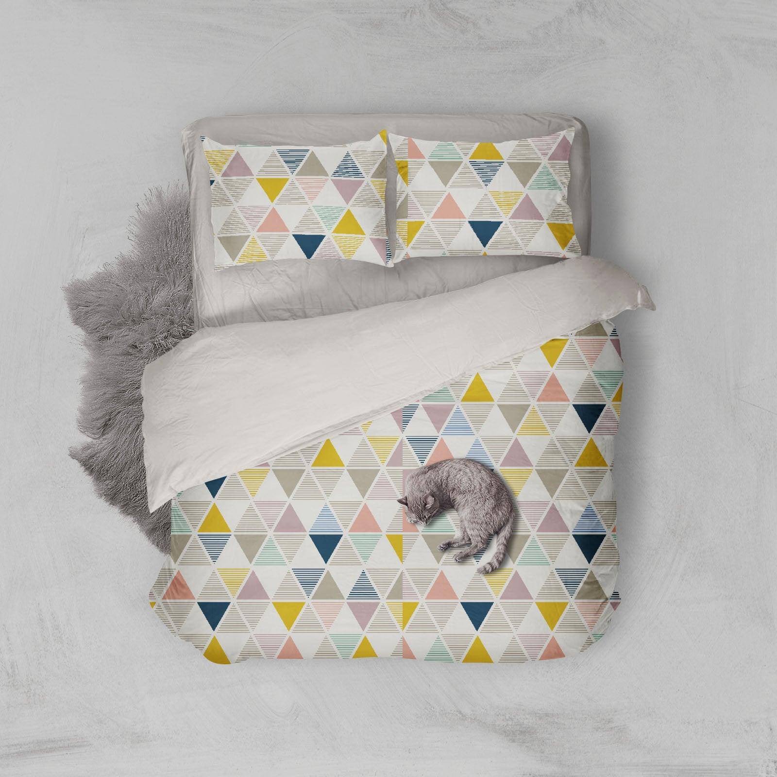 3D The geometry Bedding Set Quilt Cover Quilt Duvet Cover ,Pillowcases Personalized  Bedding,Queen, King ,Full, Double 3 Pcs- Jess Art Decoration