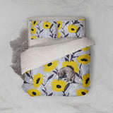 3D Cartoon sunflower Bedding Set Quilt Cover Quilt Duvet Cover ,Pillowcases Personalized  Bedding,Queen, King ,Full, Double 3 Pcs- Jess Art Decoration