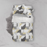 3D Simple, Geometric shape Bedding Set Quilt Cover Quilt Duvet Cover ,Pillowcases Personalized  Bedding,Queen, King ,Full, Double 3 Pcs- Jess Art Decoration