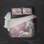 3D Mysterious, Unicorn Bedding Set Quilt Cover Quilt Duvet Cover ,Pillowcases Personalized  Bedding,Queen, King ,Full, Double 3 Pcs- Jess Art Decoration