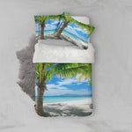 3D Summer, Beach scenery Bedding Set Quilt Cover Quilt Duvet Cover ,Pillowcases Personalized  Bedding,Queen, King ,Full, Double 3 Pcs- Jess Art Decoration