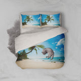 3D Beach, Seaside scenery Bedding Set Quilt Cover Quilt Duvet Cover ,Pillowcases Personalized  Bedding,Queen, King ,Full, Double 3 Pcs- Jess Art Decoration
