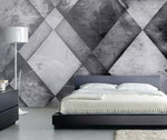 3D Old, Concrete texture, Diamond pattern Wallpaper- Jess Art Decoration