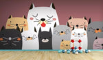 3D Kids, Cartoon, Cute, Cat Wallpaper-Nursery- Jess Art Decoration