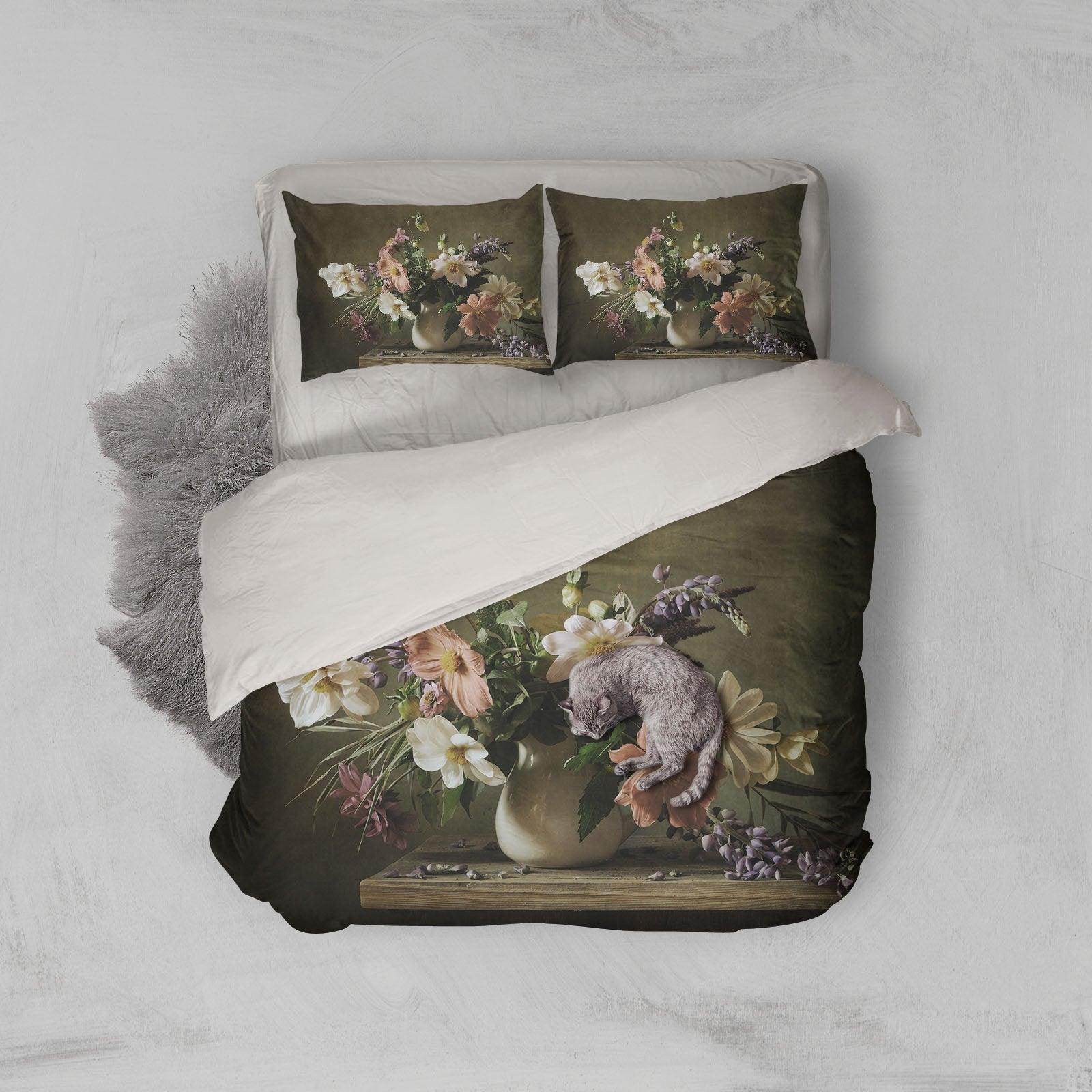 3D Vintage, Oil painting Bedding Set Quilt Cover Quilt Duvet Cover ,Pillowcases Personalized  Bedding,Queen, King ,Full, Double 3 Pcs- Jess Art Decoration