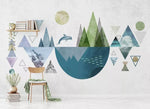 3D Abstract, Geometric, Forest scenery Wallpaper- Jess Art Decoration