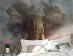 3D Realistic, Clouds, Elephant Wallpaper- Jess Art Decoration