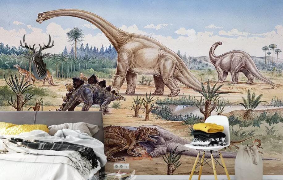 3D Kids, Jurassic century, Dinosaurs Wallpaper-Nursery- Jess Art Decoration