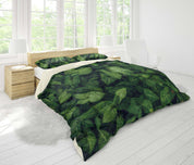 3D Fresh, Green leaf Bedding Set Quilt Cover Quilt Duvet Cover ,Pillowcases Personalized  Bedding,Queen, King ,Full, Double 3 Pcs- Jess Art Decoration