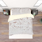 3D White, Brick wall Bedding Set Quilt Cover Quilt Duvet Cover ,Pillowcases Personalized  Bedding,Queen, King ,Full, Double 3 Pcs- Jess Art Decoration