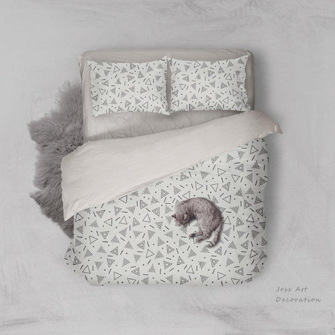 3D Minimalist, Regular geometry Bedding Set Quilt Cover Quilt Duvet Cover ,Pillowcases Personalized  Bedding,Queen, King ,Full, Double 3 Pcs- Jess Art Decoration
