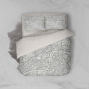 3D Minimalist, City texture Bedding Set Quilt Cover Quilt Duvet Cover ,Pillowcases Personalized  Bedding,Queen, King ,Full, Double 3 Pcs- Jess Art Decoration
