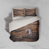 3D Dark, Wood Bedding Set Quilt Cover Quilt Duvet Cover ,Pillowcases Personalized  Bedding,Queen, King ,Full, Double 3 Pcs- Jess Art Decoration