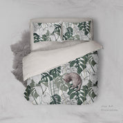 3D Tropical, Banana leaf Bedding Set Quilt Cover Quilt Duvet Cover ,Pillowcases Personalized  Bedding,Queen, King ,Full, Double 3 Pcs- Jess Art Decoration
