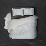 3D White floral Bedding Set Quilt Cover Quilt Duvet Cover ,Pillowcases Personalized  Bedding,Queen, King ,Full, Double 3 Pcs- Jess Art Decoration