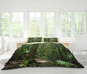 3D Forest Bedding Set Quilt Cover Quilt Duvet Cover ,Pillowcases Personalized  Bedding,Queen, King ,Full, Double 3 Pcs- Jess Art Decoration