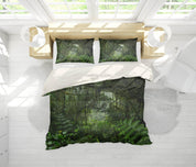 3D Mysterious, Green forest Bedding Set Quilt Cover Quilt Duvet Cover ,Pillowcases Personalized  Bedding,Queen, King ,Full, Double 3 Pcs- Jess Art Decoration