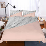 3D Pink-tones  Marble texture Bedding Set Quilt Cover- Jess Art Decoration