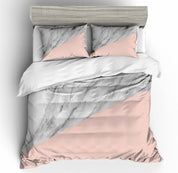 3D Pink-tones  Marble texture Bedding Set Quilt Cover- Jess Art Decoration