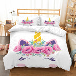 3D Dreamy  Unicorn  Quilt Cover Set Bedding Set Pillowcases- Jess Art Decoration