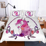 3D Watercolor  Unicorn  Quilt Cover Set Bedding Set Pillowcases- Jess Art Decoration