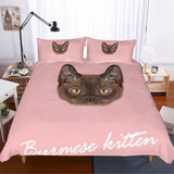 3D Cat  Burmese  Quilt Cover Set Bedding Set Pillowcases- Jess Art Decoration