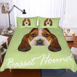 3D Cartoon  Beagle  Quilt Cover Set Bedding Set Pillowcases- Jess Art Decoration
