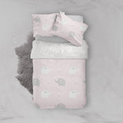 3D Cute, Cartoon elephant Bedding Set Quilt Cover Quilt Duvet Cover ,Pillowcases Personalized  Bedding,Queen, King ,Full, Double 3 Pcs- Jess Art Decoration