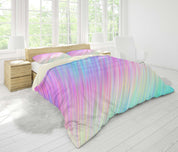 3D Color stripe Bedding Set Quilt Cover Quilt Duvet Cover ,Pillowcases Personalized  Bedding,Queen, King ,Full, Double 3 Pcs- Jess Art Decoration