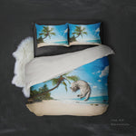 3D Beach, Seaside scenery Bedding Set Quilt Cover Quilt Duvet Cover ,Pillowcases Personalized  Bedding,Queen, King ,Full, Double 3 Pcs- Jess Art Decoration