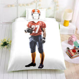 3D Rugby player  Quilt Cover Set Bedding Set Pillowcases- Jess Art Decoration