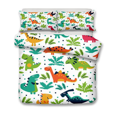 3D Cartoon  Dinosaur  Quilt Cover Set Bedding Set Pillowcases- Jess Art Decoration