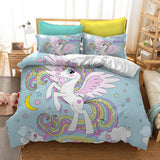 3D The unicorn  Cartoon  Quilt Cover Set Bedding Set Pillowcases- Jess Art Decoration