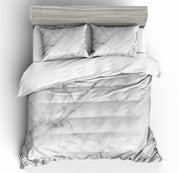3D Minimalist style  Marble texture Set Quilt Cover Quilt Duvet Cover  Pillowcases Personalized  Bedding Queen  King  Full  Double 3 Pcs- Jess Art Decoration