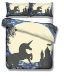 3D Cartoon  Fantasy  Unicorn  Quilt Cover Set Bedding Set Pillowcases- Jess Art Decoration