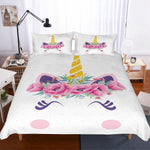 3D Dreamy  Unicorn  Quilt Cover Set Bedding Set Pillowcases- Jess Art Decoration