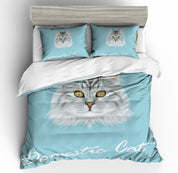 3D Cartoon  Long-haired cat  Quilt Cover Set Bedding Set Pillowcases- Jess Art Decoration