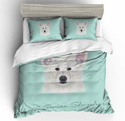 3D Cartoon  Samoyed  Quilt Cover Set Bedding Set Pillowcases- Jess Art Decoration