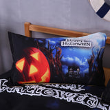 3D  Halloween pumpkin  Duvet Cover Bedding Set Quilt Cover Pillowcases Personalized  Bedding Queen  King  Full  Double 3 Pcs- Jess Art Decoration