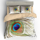 3D Peacock Feather   Quilt Cover Set Bedding Set Pillowcases- Jess Art Decoration