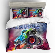3D Monster Truck   Quilt Cover Set Bedding Set Pillowcases- Jess Art Decoration