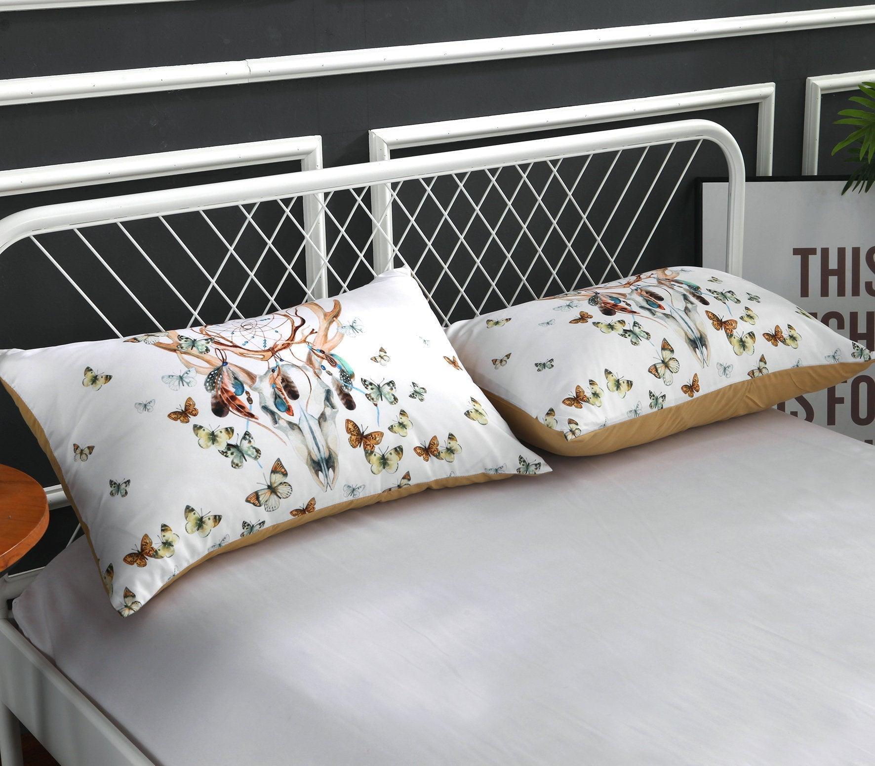 3D White Dreamcatcher Feather  Quilt Cover Set Bedding Set Pillowcases- Jess Art Decoration