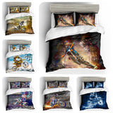 3D Motor Motercycle  Quilt Cover Set Bedding Set Pillowcases- Jess Art Decoration
