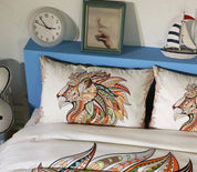 3D National Style Lion Bedding Set Quilt Cover Quilt Duvet Cover ,Pillowcases Personalized  Bedding,Queen, King ,Full, Double 3 Pcs- Jess Art Decoration