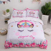 3D Cartoon  The unicorn  Quilt Cover Set Bedding Set Pillowcases- Jess Art Decoration