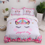 3D Cartoon  The unicorn  Quilt Cover Set Bedding Set Pillowcases- Jess Art Decoration