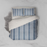 3D Blue  Vintage  Stripe  Quilt Cover Set Bedding Set Pillowcases- Jess Art Decoration